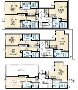 大森中マンション(仮)【303号室】の間取り