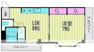クローバーハイムⅡ【3階】の間取り