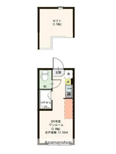 ハーモニーテラス・キッピス東蒲田【203号室】の間取り