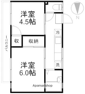 ベルゾーネ御殿山【1階】の間取り