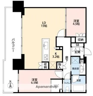 品川イーストシティタワー【8階】の間取り