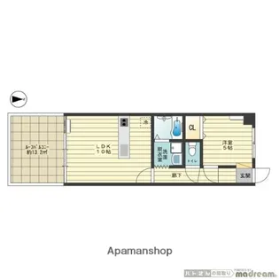 第5小山マンション【303号室】の間取り