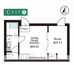 プライムスクエア池上【3階】の間取り