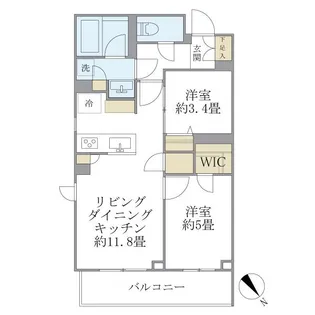 LA PERLA MEGUROーHIGASHIYAMAII【2階】の間取り