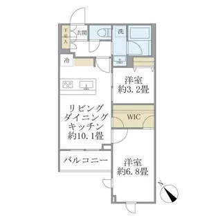 LA PERLA MEGUROーHIGASHIYAMAII【-1階】の間取り
