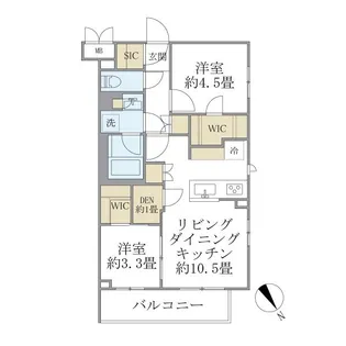 LA PERLA MEGUROーHIGASHIYAMAII【1階】の間取り
