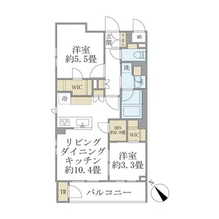 LA PERLA MEGUROーHIGASHIYAMAII【1階】の間取り