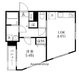 メルベイユⅢ【1階】の間取り