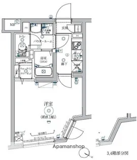 RELUXIA都立大学【3階】の間取り