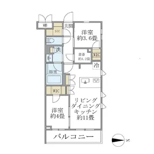 La Perla JiyugaokaⅠ【1階】の間取り