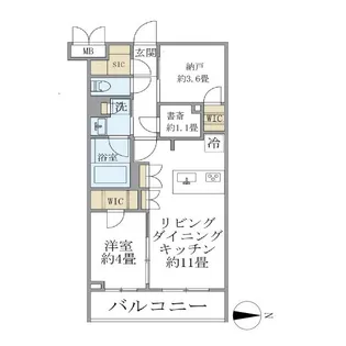 La Perla JiyugaokaⅠ【1階】の間取り