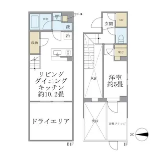 LA PERLA JIYUGAOKAII【1階】の間取り