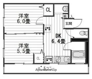 エクセルピア東蒲田【3階】の間取り