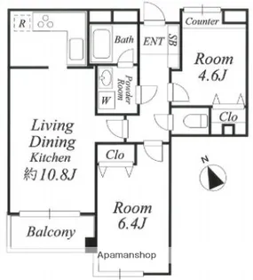 パシフィックハウス豊町【2階】の間取り