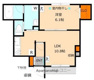 コーポ田園【1階】の間取り