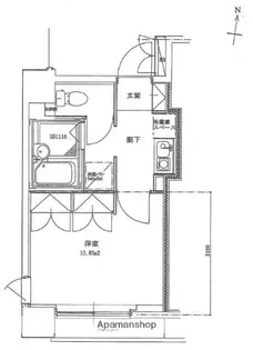 KSヒルズ大潮【101号室】の間取り
