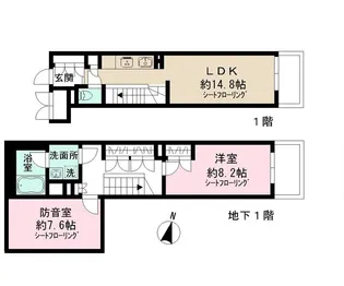 ADMIRAL HIMONYA【1階】の間取り