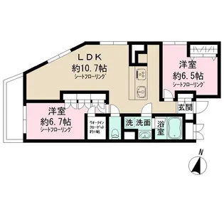 Admiral Himonya【2階】の間取り