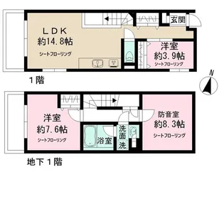 Admiral Himonya【1階】の間取り