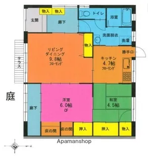 クレスト大井【1階】の間取り