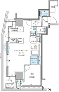 パークアクシス五反田スカイタワー【3階】の間取り
