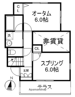 HORIZONⅡ【オータム号室】の間取り