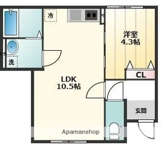 AY RESIDENCE【D号室】の間取り