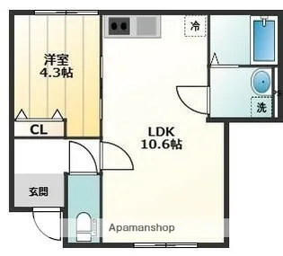 AY RESIDENCE【B号室】の間取り