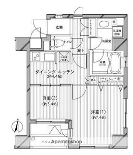 東京都北区田端6丁目【マンション】の間取り
