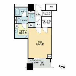 アトラス白山【7階】の間取り