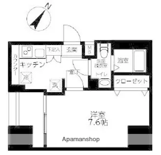 東京都文京区千駄木4丁目【マンション】の間取り