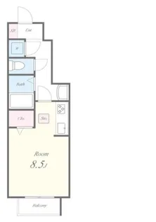 ヴィラージュ志伊【1階】の間取り