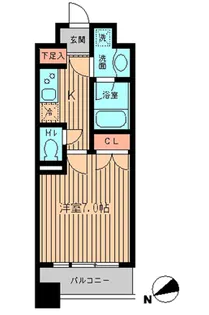 KDXレジデンス神楽坂【6階】の間取り