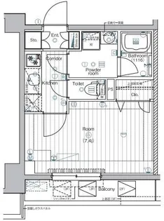 東京都文京区水道2丁目【マンション】の間取り