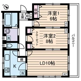 東京都港区元麻布3丁目【マンション】の間取り