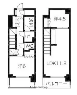 東京都文京区千駄木1丁目【マンション】の間取り