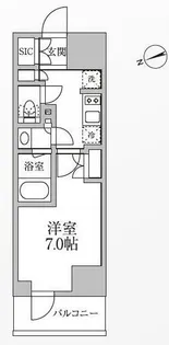 レジディア新御徒町Ⅱ【6階】の間取り