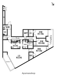 加賀レジデンス【12階】の間取り