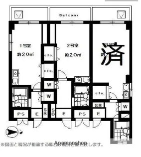 パークウエスト日暮里【3階】の間取り