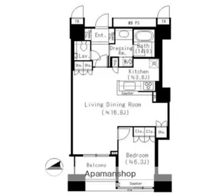 THE CENTER TOKYO【20階】の間取り