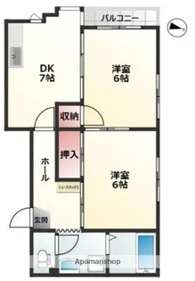 ベルセゾンK【3階】の間取り