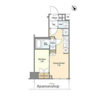 ディームス駒込【6階】の間取り