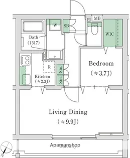 レジデンシャルスター白山シーズンテラス【1階】の間取り