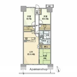 ミッドガーデンシティ ザ・タワー&ヴィラ【17階】の間取り