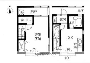 方和ハイツ【2階】の間取り