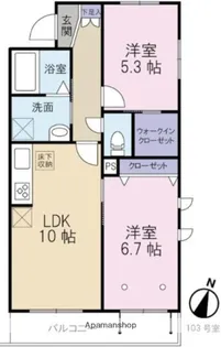 アプリコット・ベレオ【1階】の間取り