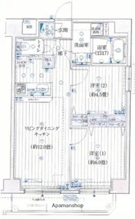 プレールドゥーク東京EASTⅡ【9階】の間取り