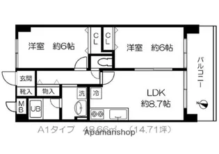 パティオYN【4階】の間取り