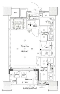 新宿山吹アインスタワー【11階】の間取り