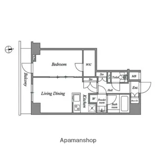 ザ・レジデンス神楽坂Ⅰ【1階】の間取り